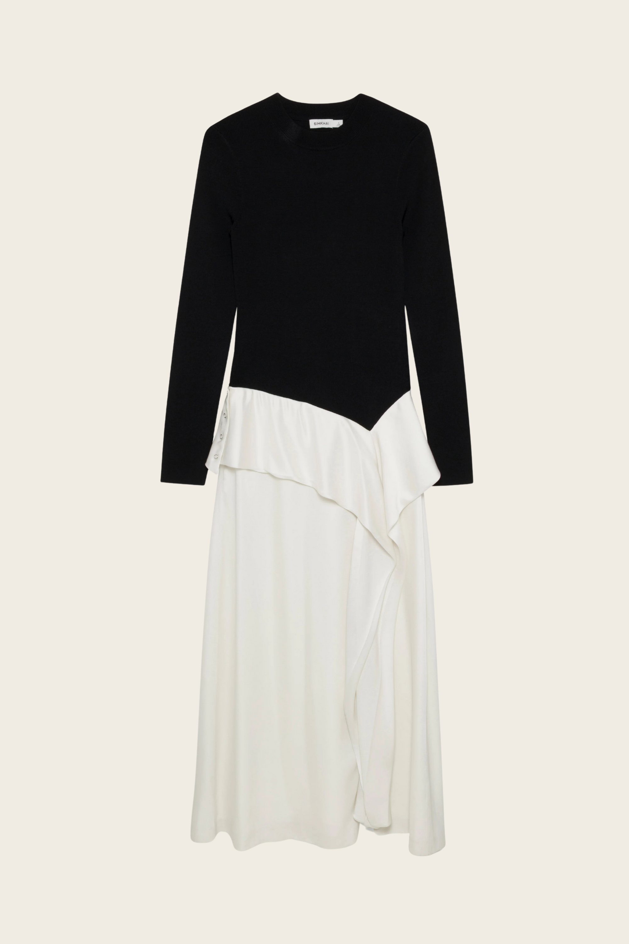 Ornella Knit Satin Midi Dress - Simkhai