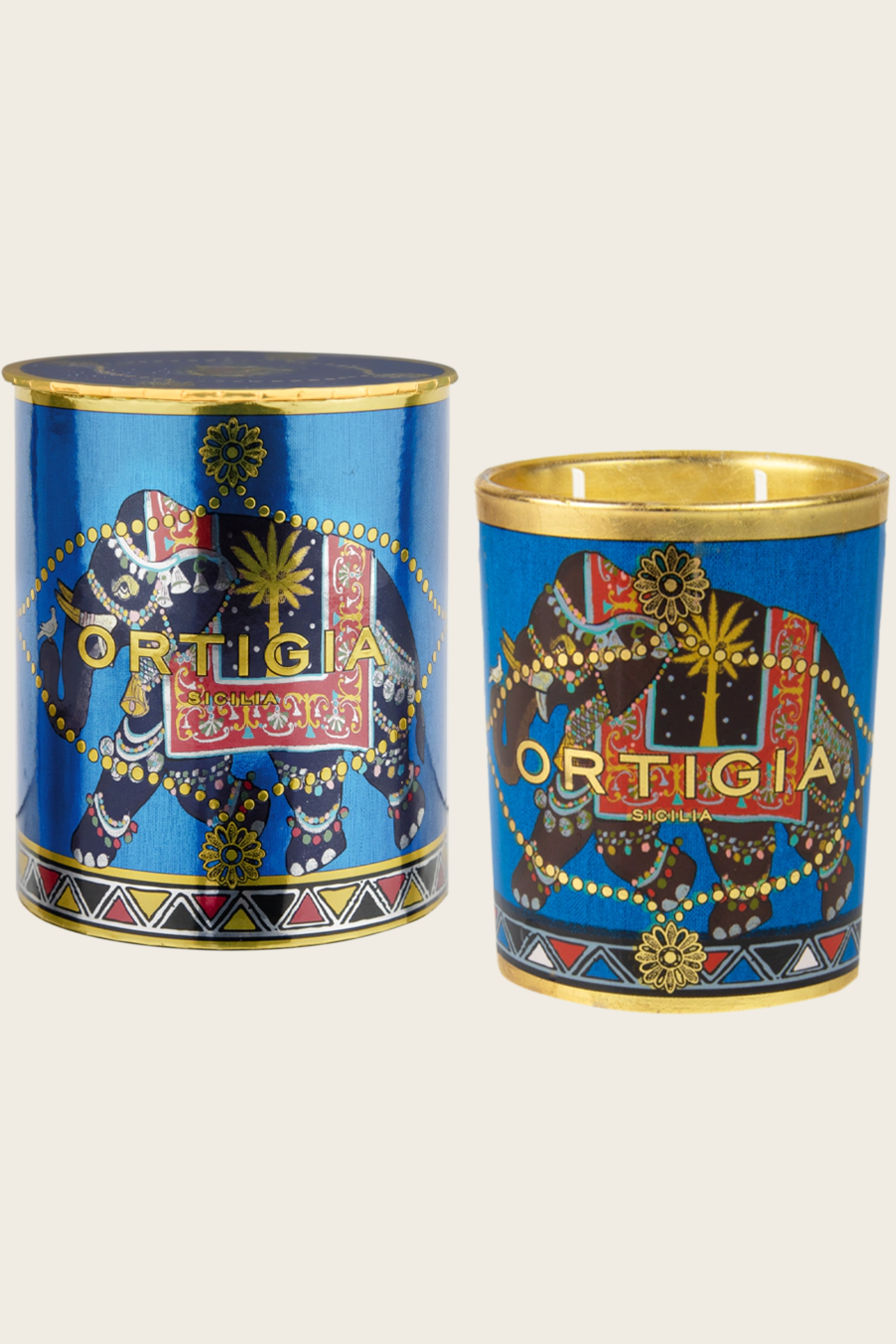 Vela Decorada Sandalo Medium - Ortigia Sicilia