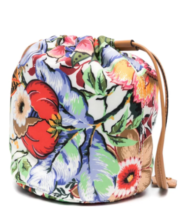 Floral-print drawstring clutch bag - Etro