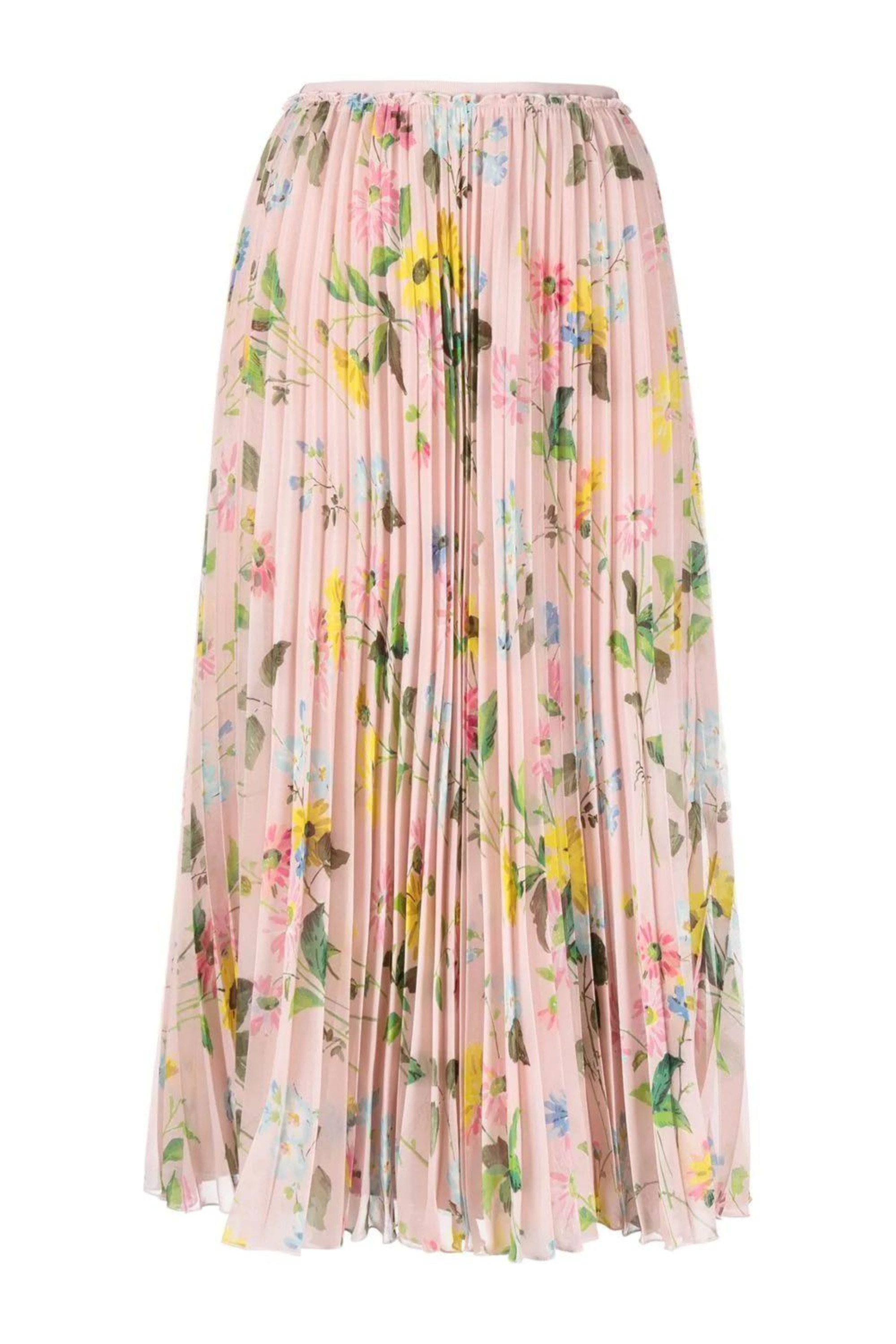 Floral Pleated Midi Skirt by Red Valentino