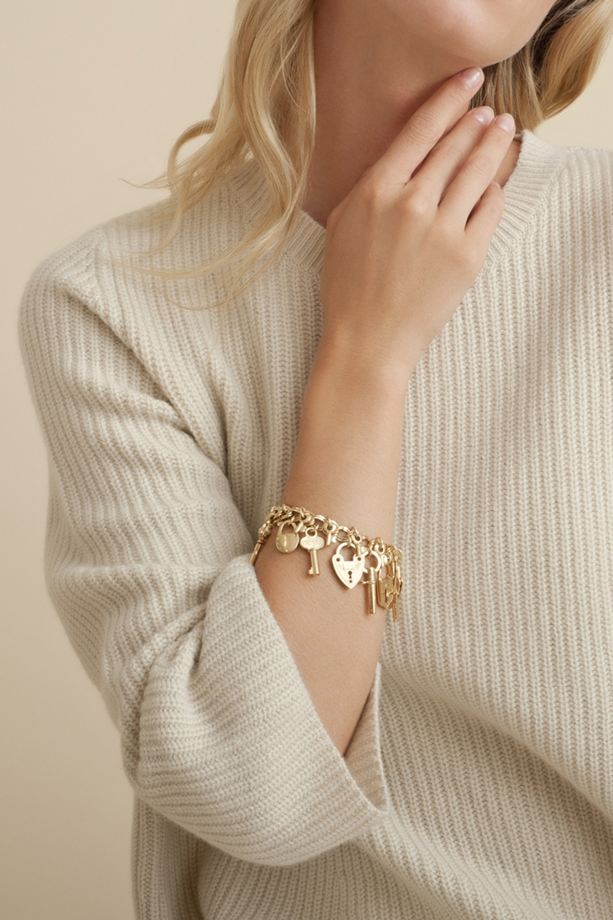 Charming Key Bracelet Gold - Gas Bijoux