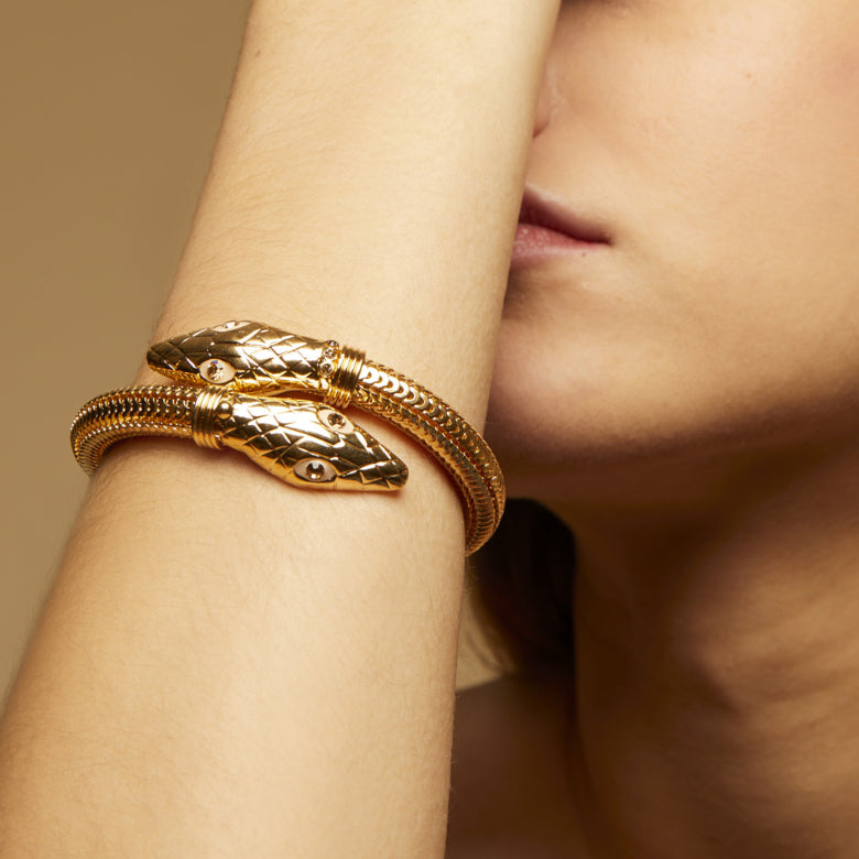 Cobra bracelet gold - Gas Bijoux