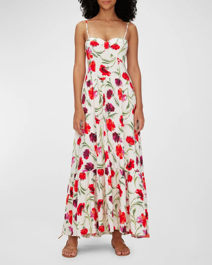 Etta Tiered Floral-Print dress - DVF