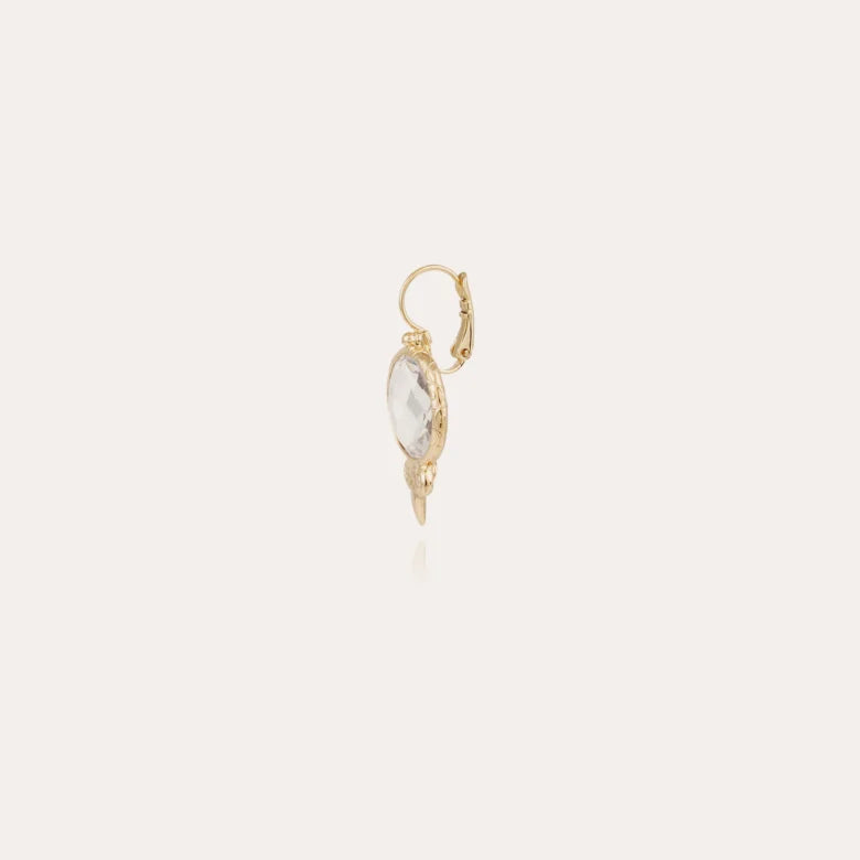 Serti earrings gold- crystal - Gas Bijoux