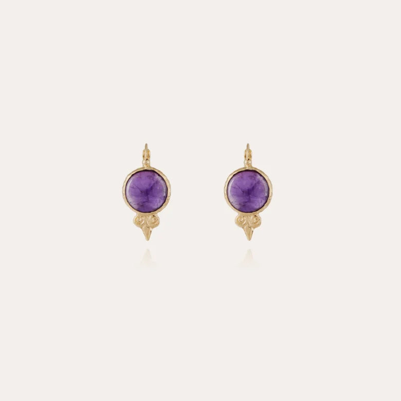 Brincos Serti ouro- cristal- Gas Bijoux