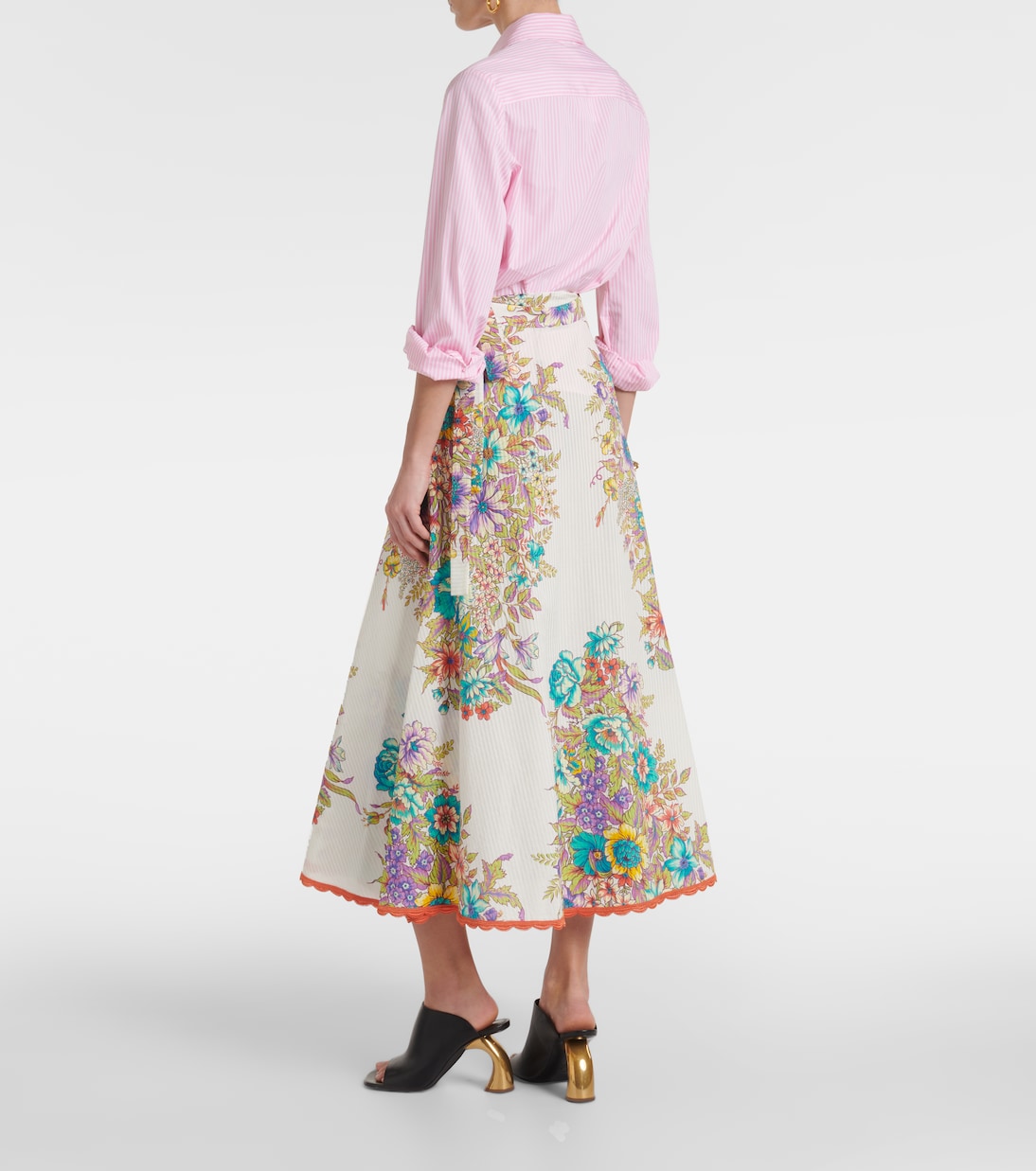 Floral cotton and silk skirt - Etro