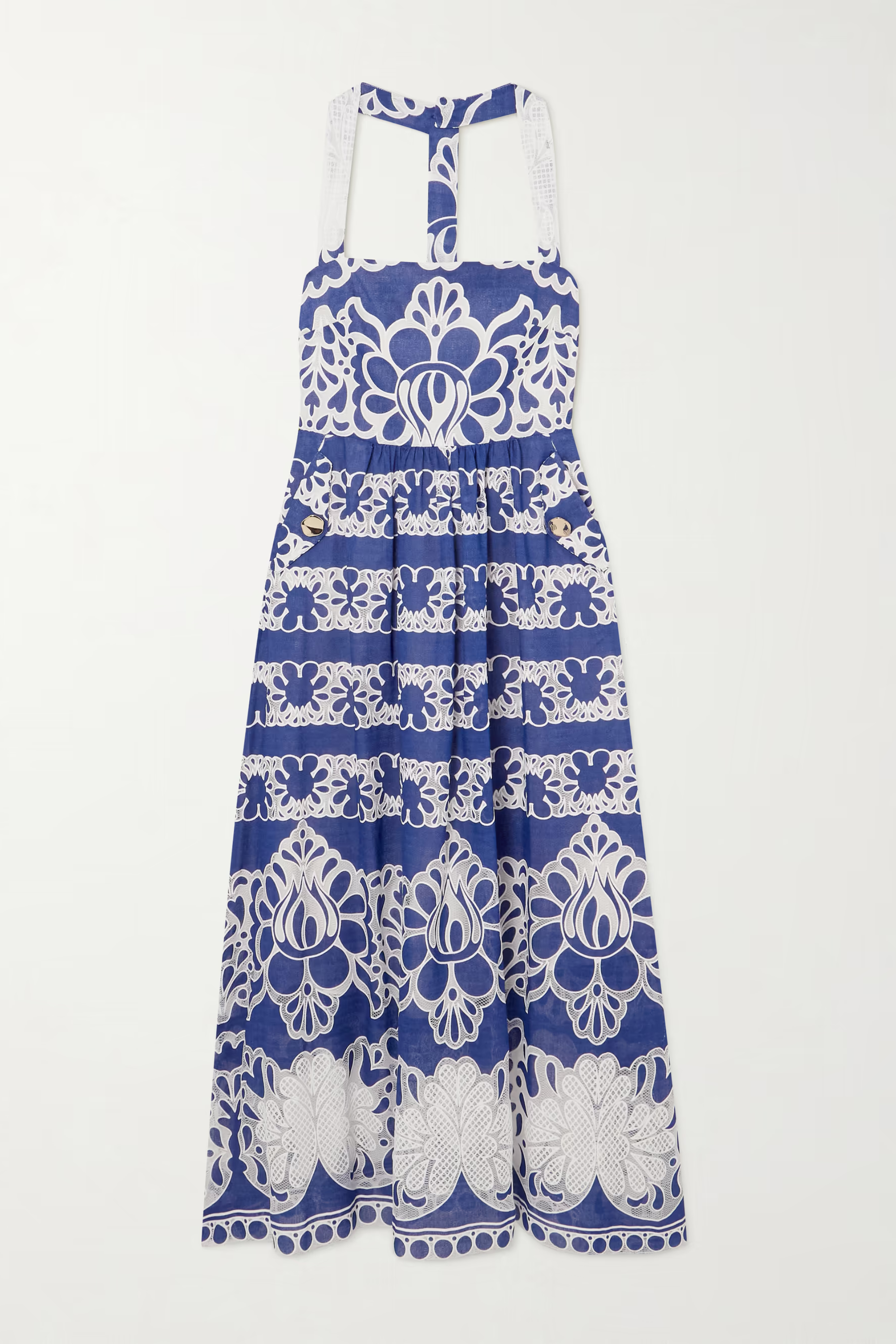Mavaro lace-trimmed midi dress - Borgo de Nor