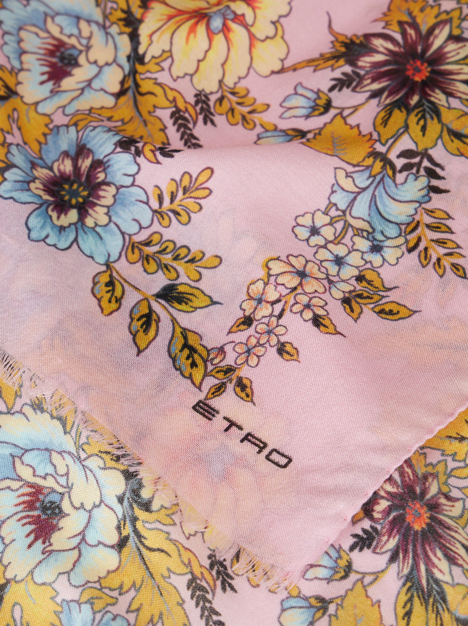 Écharpe de seda estampado bouquet - Etro