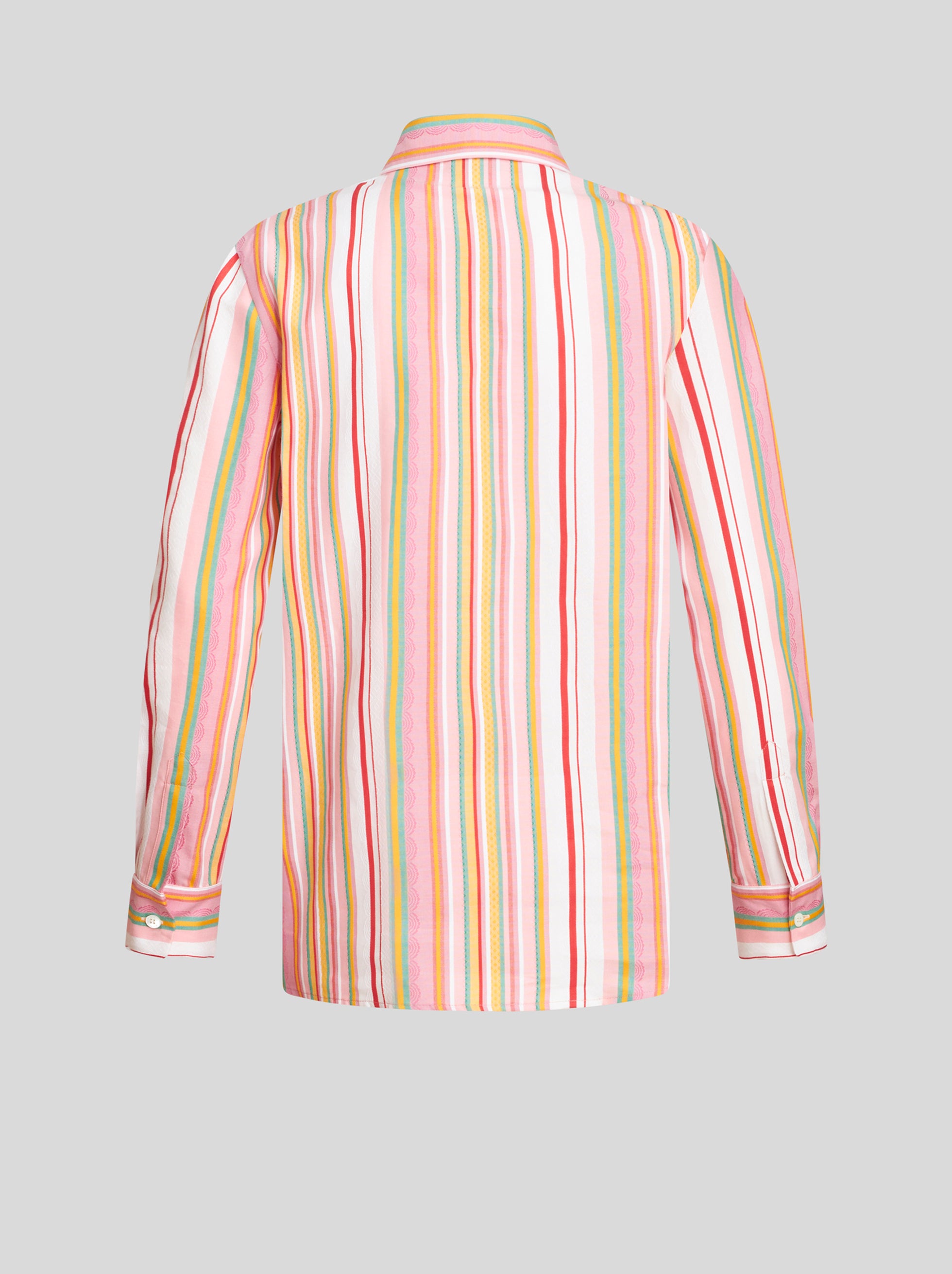 Pegaso-embroidered striped cotton shirt- Etro