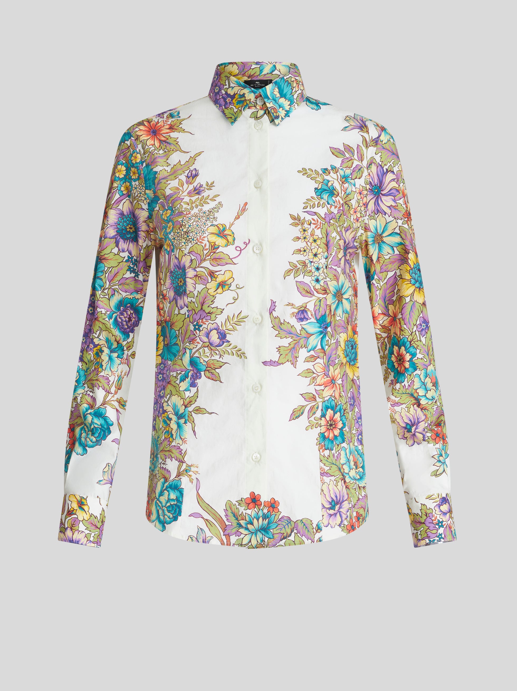 Floral-print stretch-cotton shirt - Etro