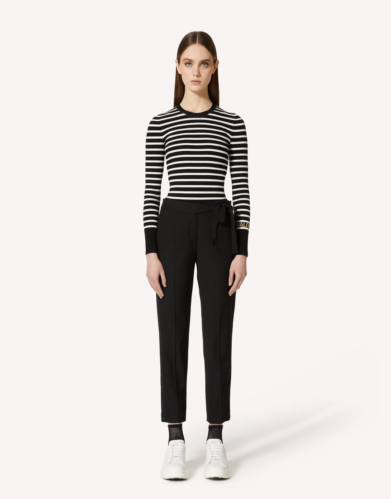Gabardine cropped trousers - Red Valentino