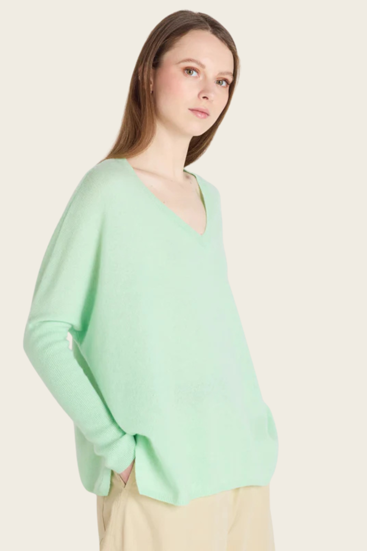 Camille V-neck cashmere poncho - Absolut Cashmere - ESPACE CANNELLE