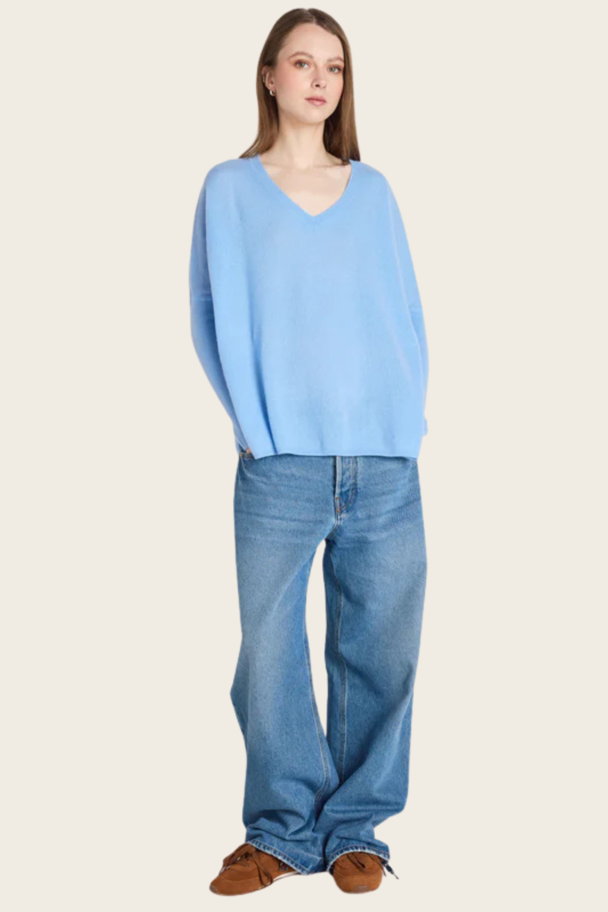 Camille V-neck cashmere poncho - Absolut Cashmere - ESPACE CANNELLE