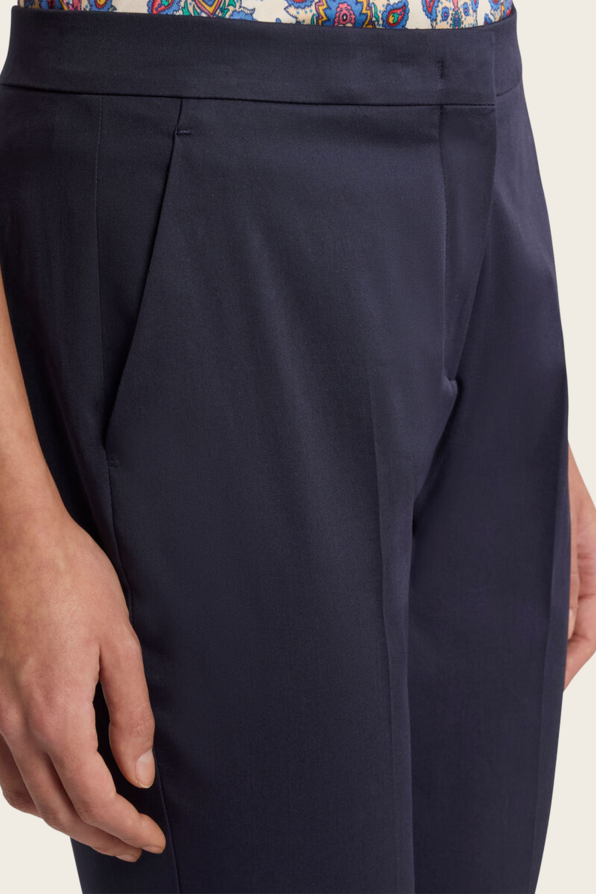 Cropped stretch cotton trousers - Etro