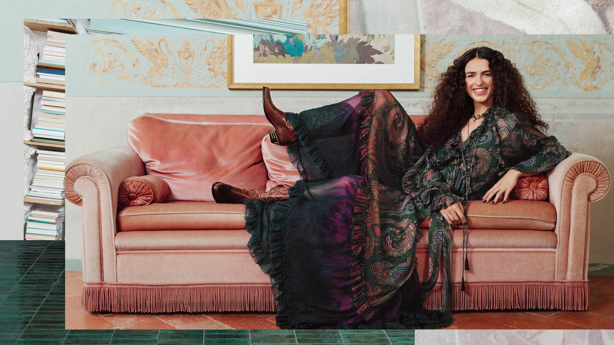 Model wearing ETRO autumn winter 2026 collection