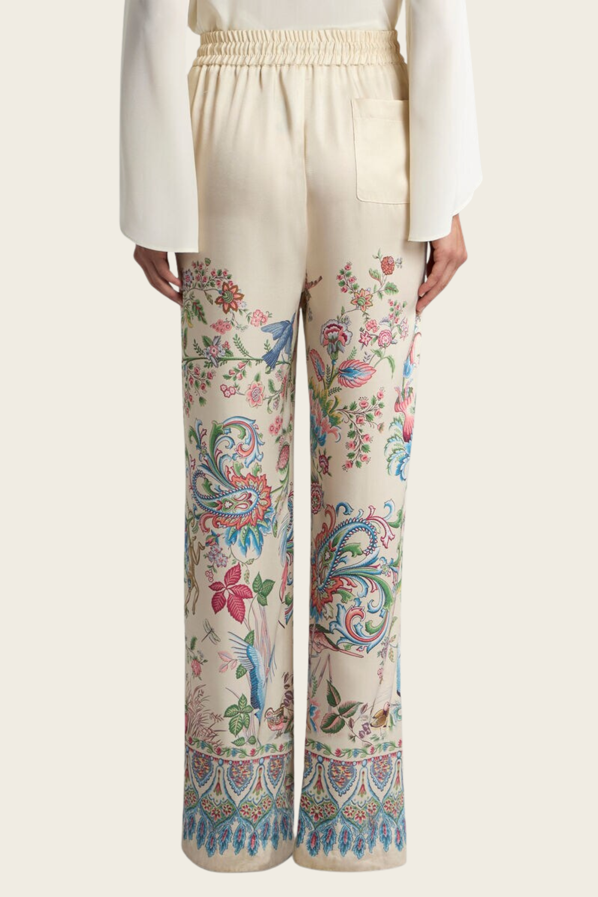 Floral Wide-Leg Trousers - Etro - ESPACE CANNELLE