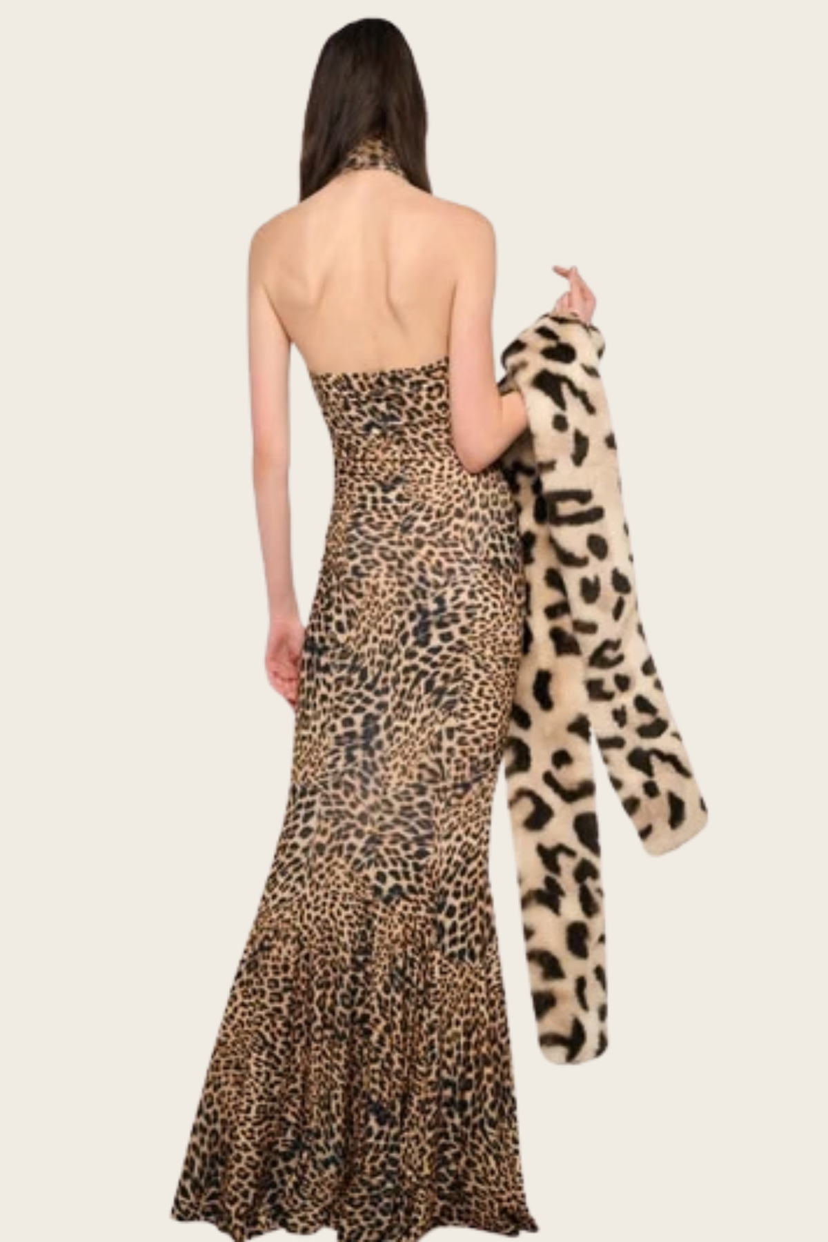 Halter Turtle Fishtail Gown - Norma Kamali