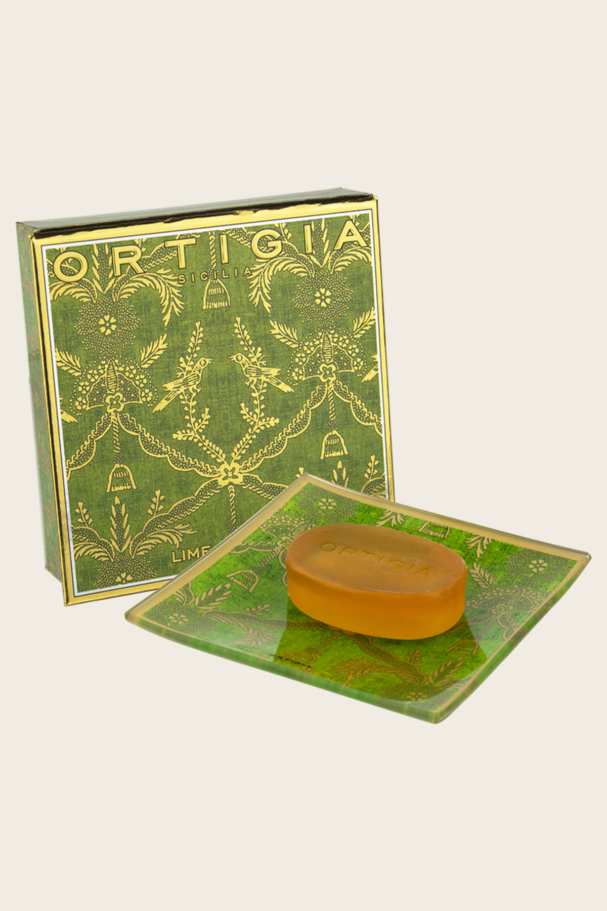 Lime Di Sicilia Glass Plate & Soap - Ortigia Sicilia - ESPACE CANNELLE