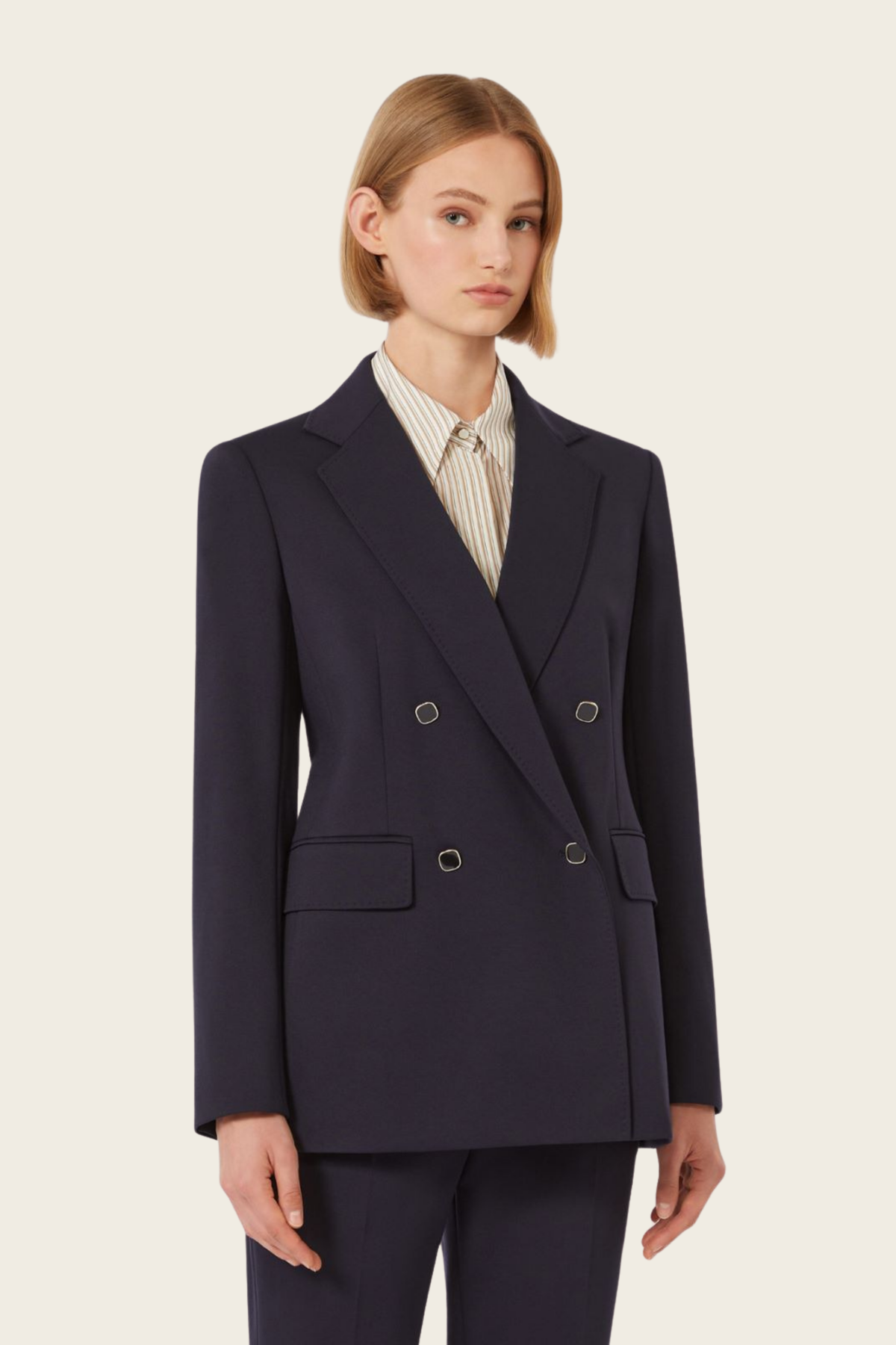 Milano-knit double-breasted jersey blazer - MaxMara - ESPACE CANNELLE