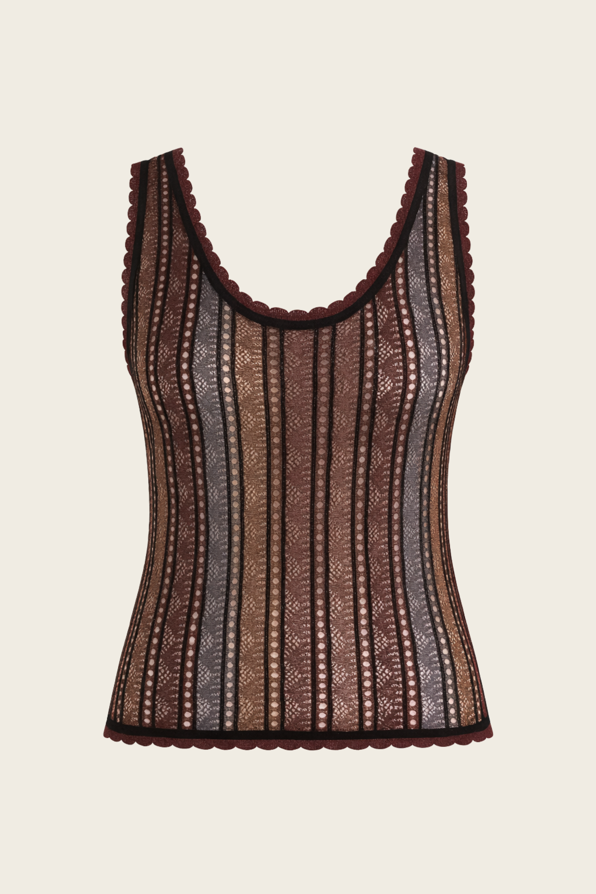 Niceia striped top by Cecilia Prado, rear view shown without a model