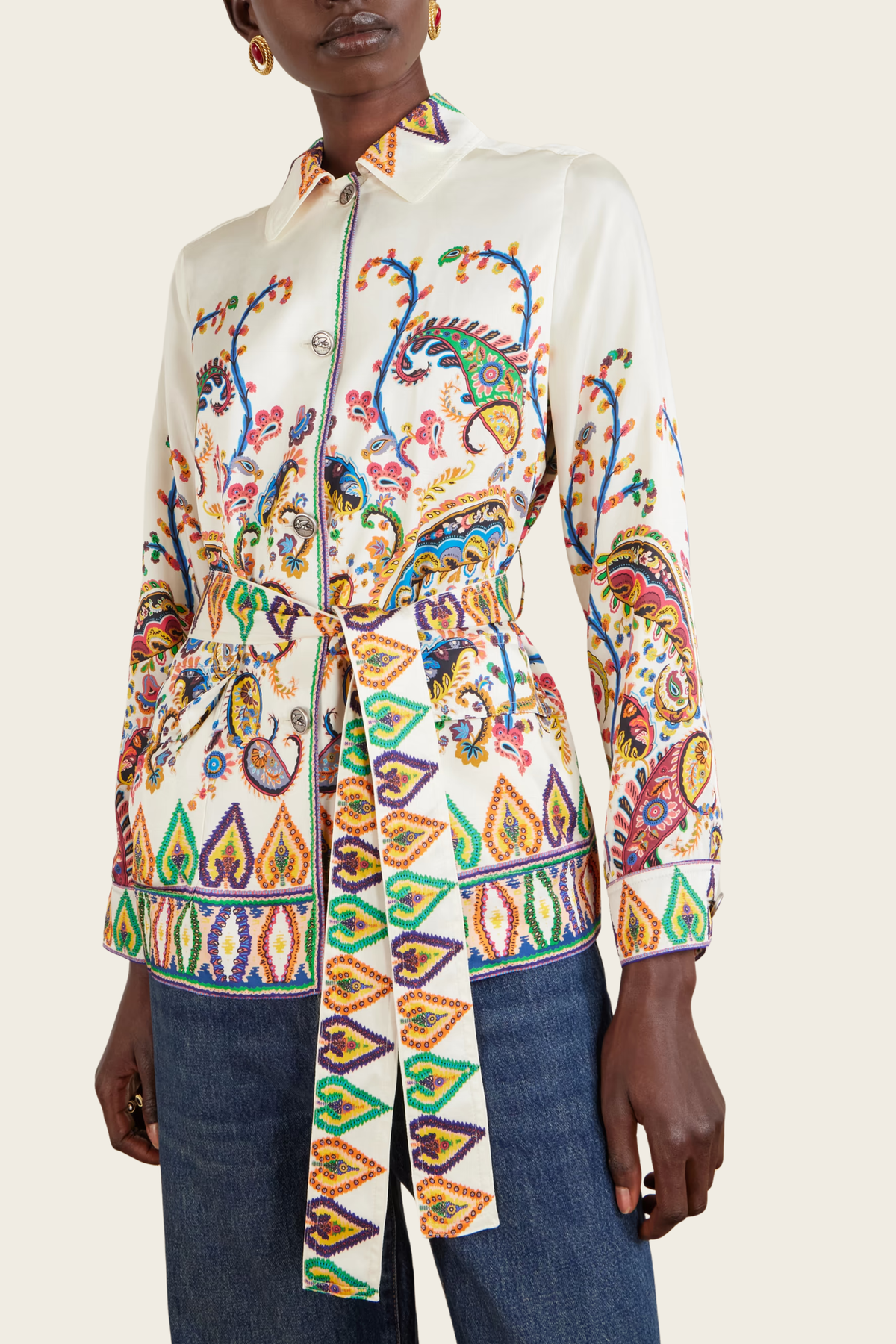 Safari belted paisley-print jacket - Etro - ESPACE CANNELLE