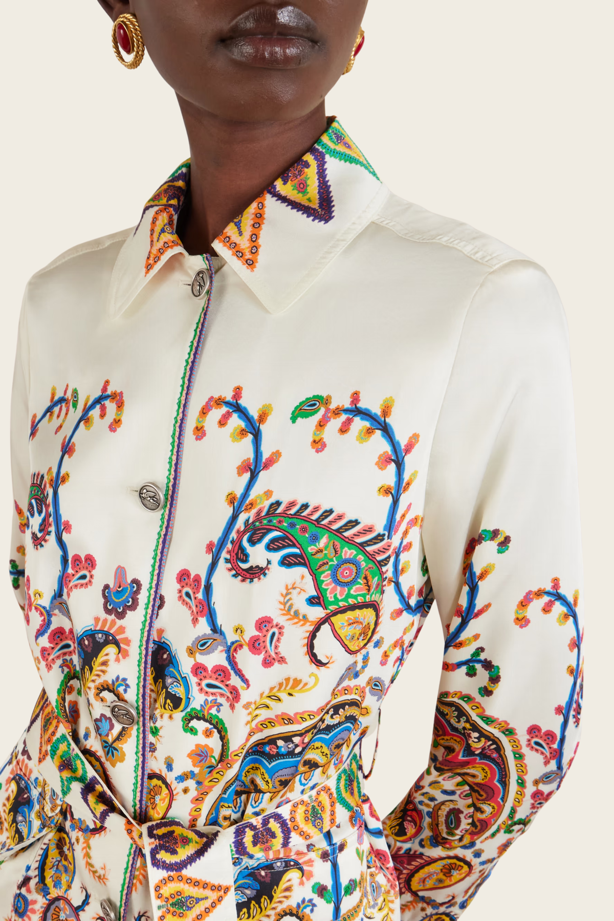 Safari belted paisley-print jacket - Etro - ESPACE CANNELLE