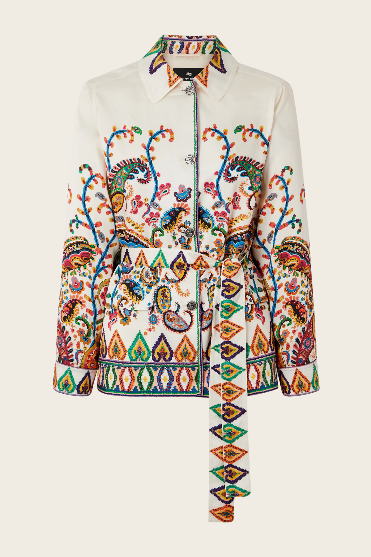 Safari belted paisley-print jacket - Etro - ESPACE CANNELLE