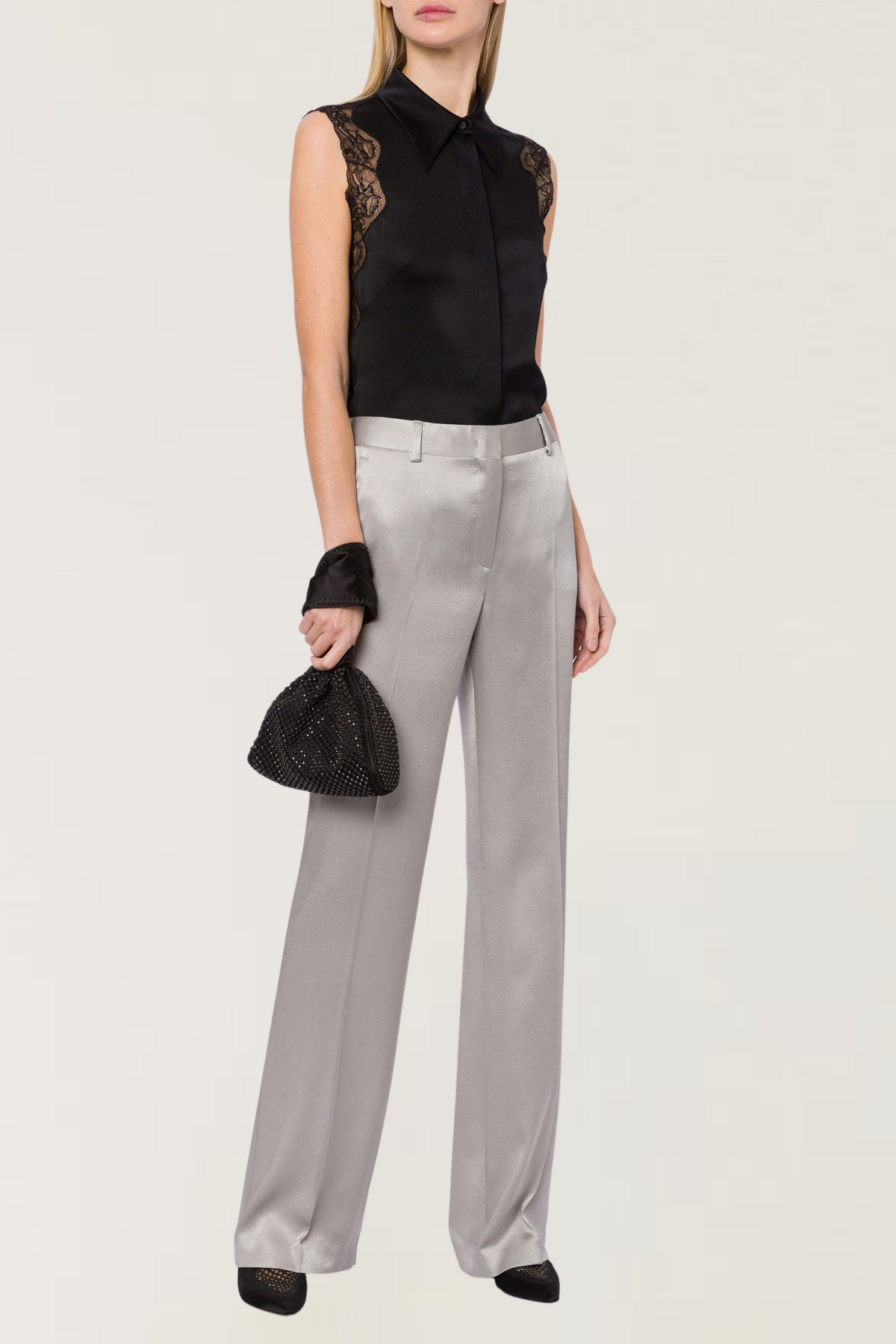 Tailored satin trousers - Alberta Ferretti - ESPACE CANNELLE
