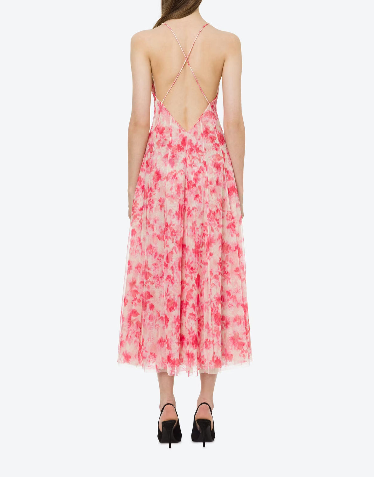 Tulle dress with flower print - PHILOSOPHY