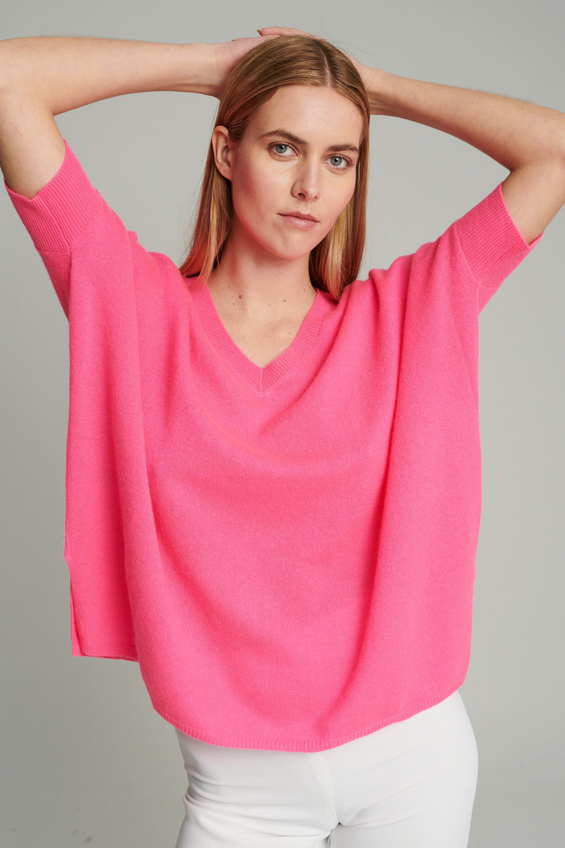Ingrid V-neck Poncho Jumper by Absolut Cashmere