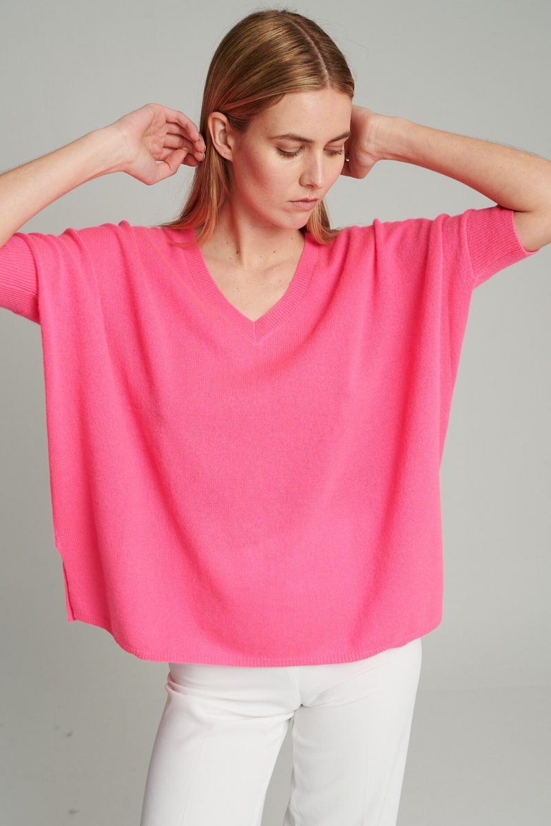 Ingrid V-neck Poncho Jumper by Absolut Cashmere