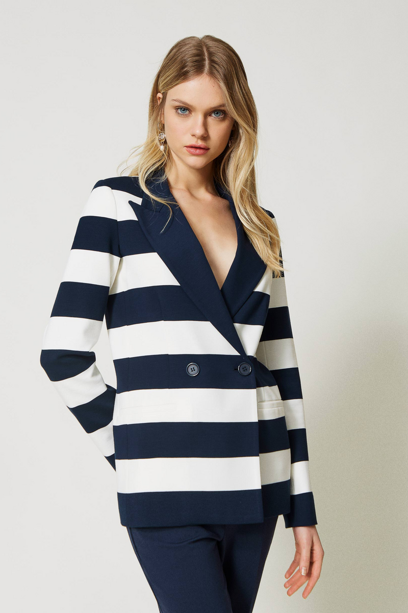 Yarn-dyed Striped Blazer by Twinset