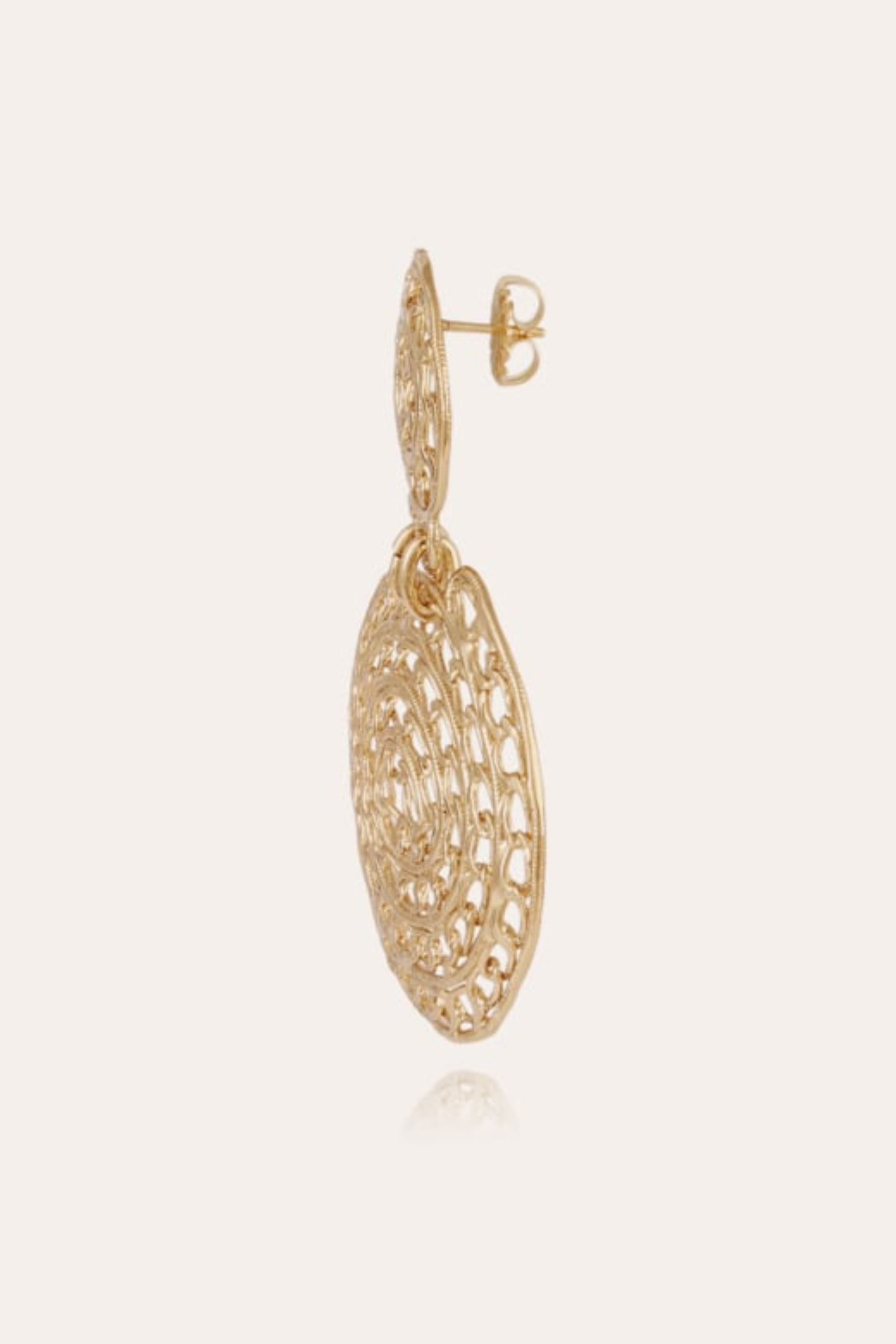 Onde Chain Earrings gold L - Gas Bijoux