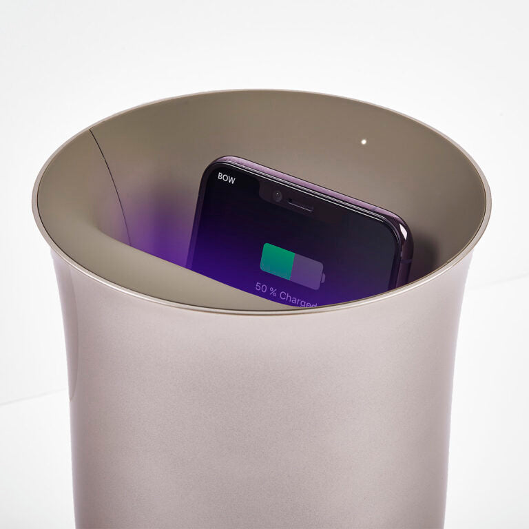 Oblio Silver Wireless Charger by Lexon