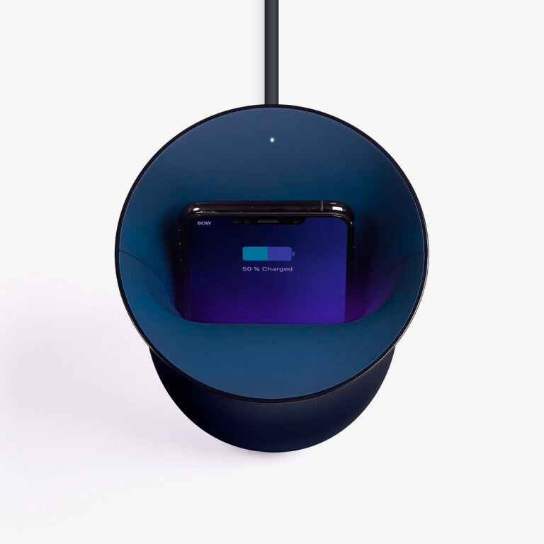 Oblio Blue Wireless Charger by Lexon