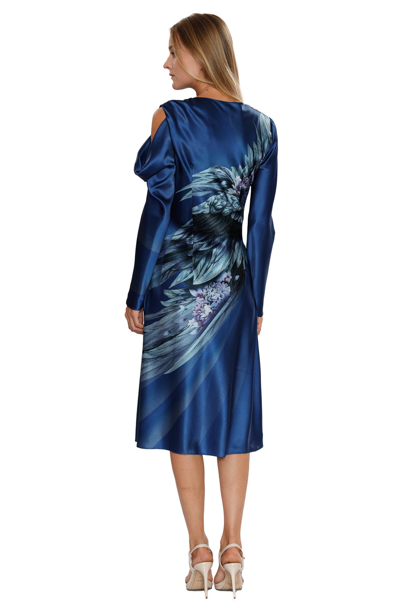Off-Shoulder Silk Dress by Alberta Ferretti