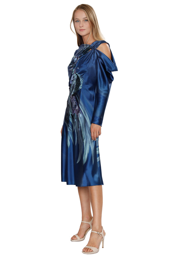 Off-Shoulder Silk Dress by Alberta Ferretti