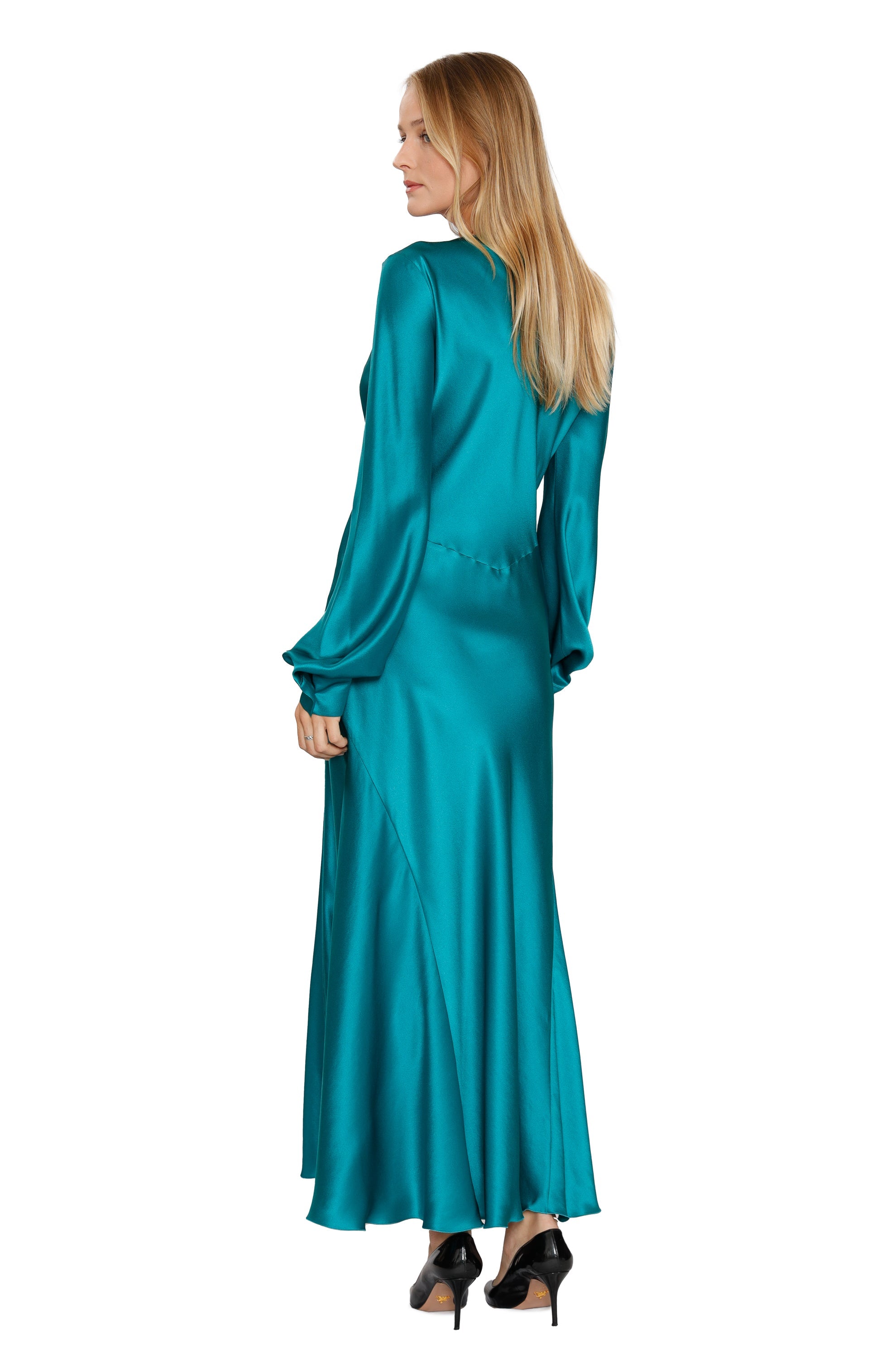 Flared Silk Dress - Alberta Ferretti