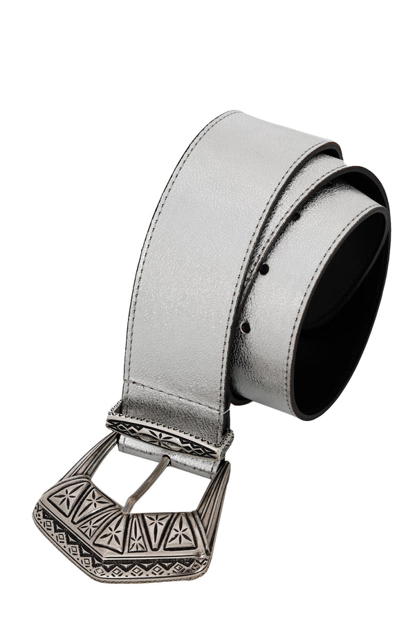 Embellished Silver belt by Etro