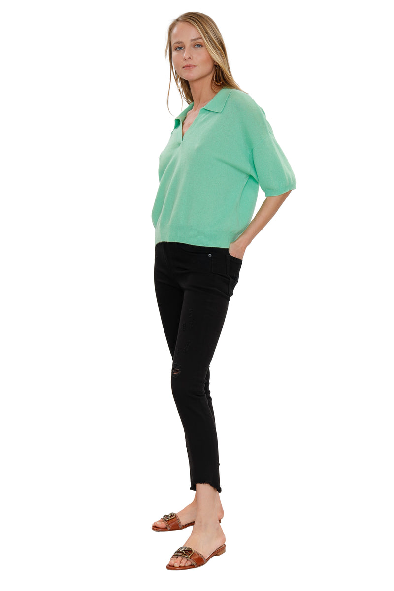 Mid Rise Skinny Crop Black Jeans by 3x1