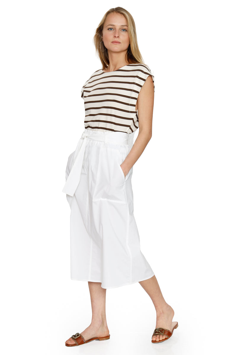 Organic Yarn Cotton Striped T-Shirt by Seventy Venezia