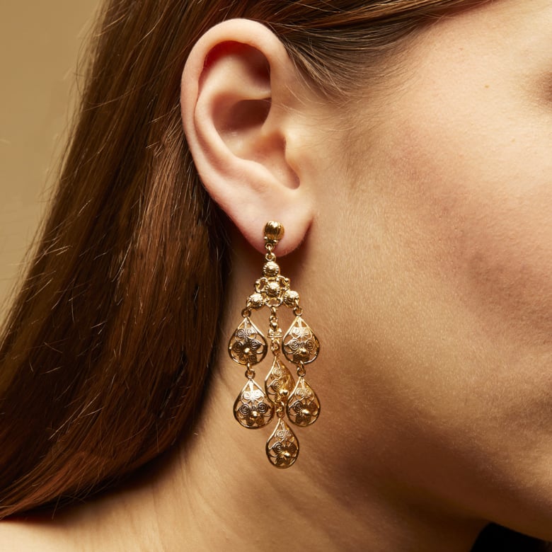 Orferia earrings small size gold - Gas Bijoux