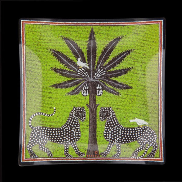 Glass Plate Mosaico Green (SM) by Ortigia Sicilia