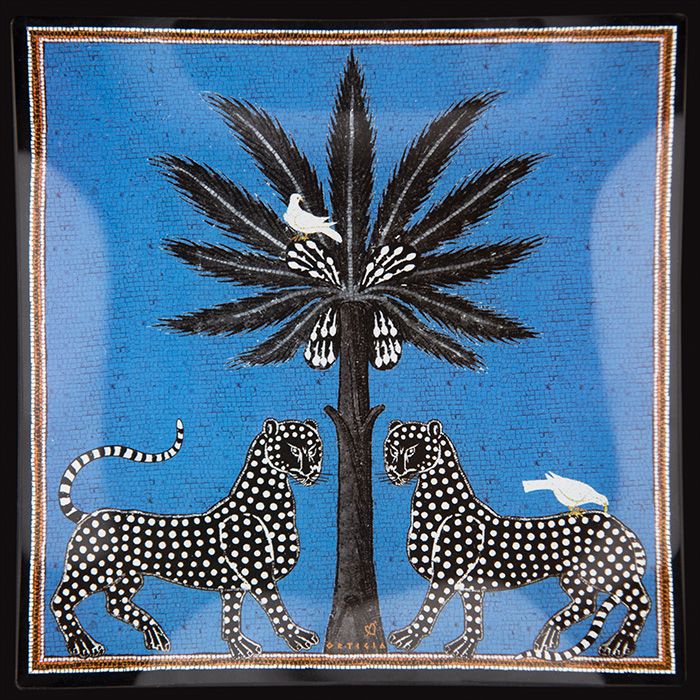 Glass Plate Mosaico Blue - Ortigia Sicilia