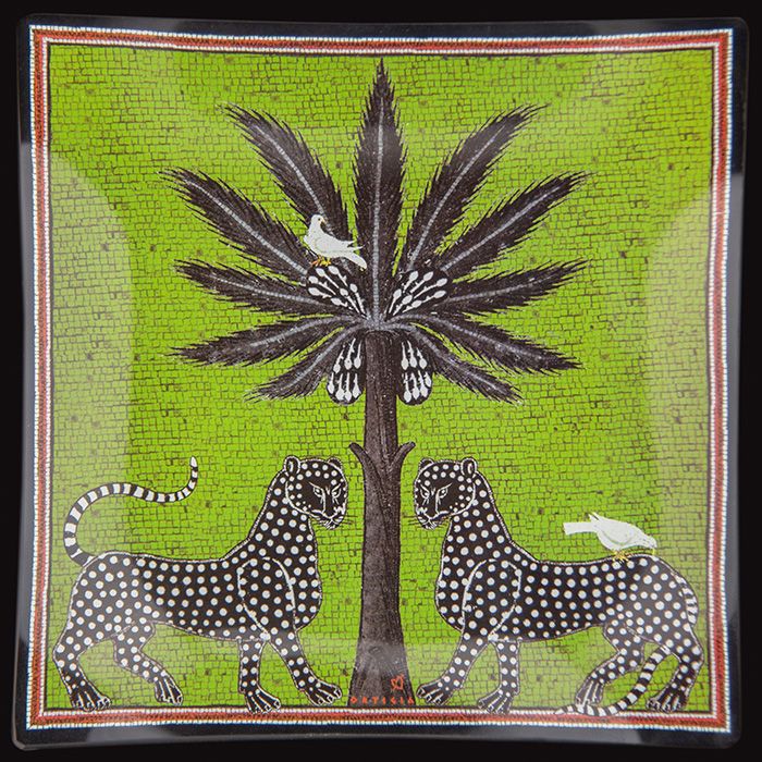 Glass Plate Mosaico Green - Ortigia Sicilia