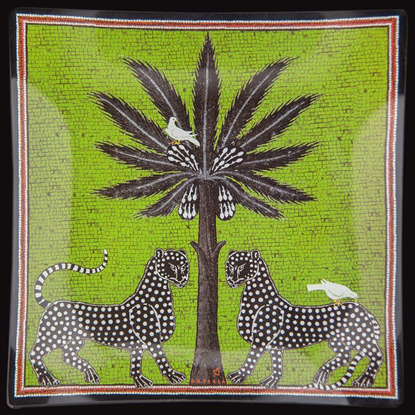 Glass Plate Mosaico Green by Ortigia Sicilia