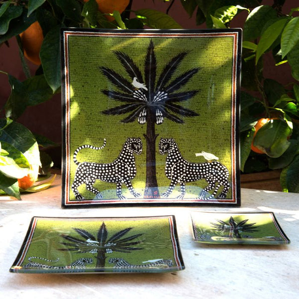 Glass Plate Mosaico Green (SM) by Ortigia Sicilia