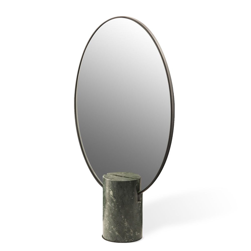 Espelho Oval Verde Mármore - Pols Potten