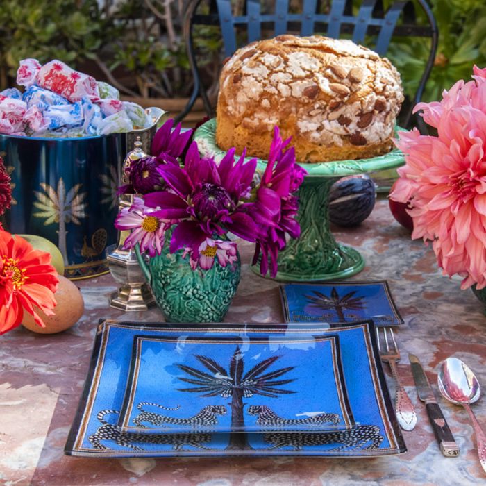 Glass Plate Mosaico Blue - Ortigia Sicilia